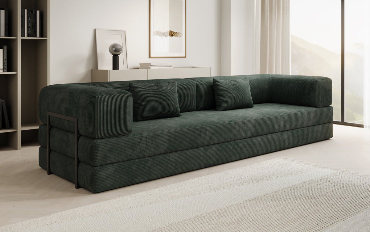 Designer Sofa Lazy 3-Seater XXL in Corduroy
