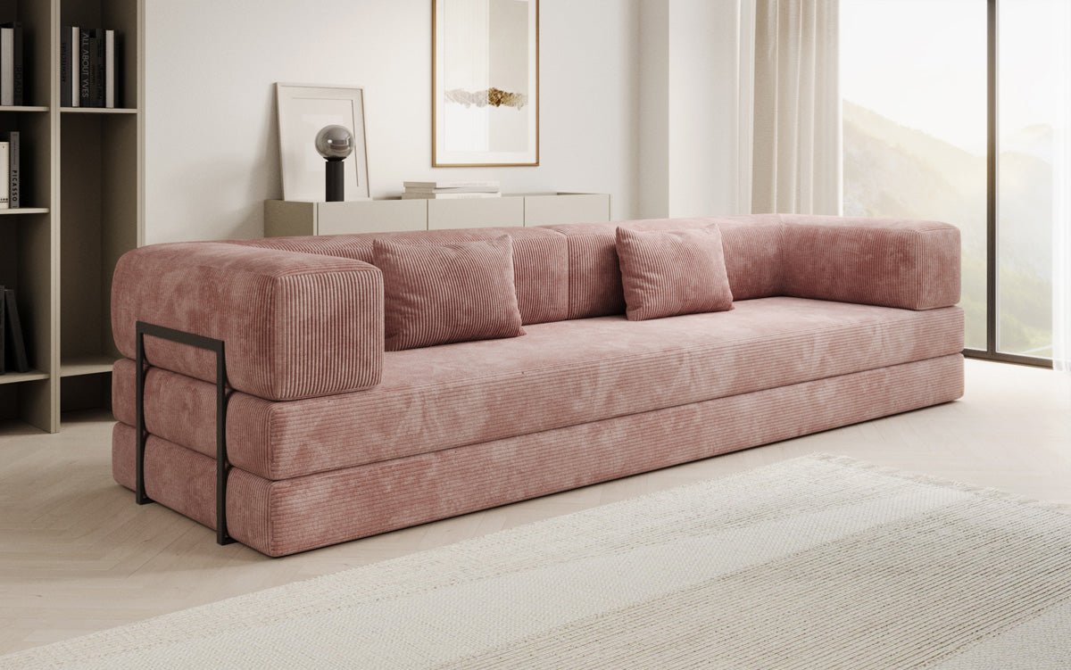 Designer Sofa Lazy 3-Seater XXL in Corduroy