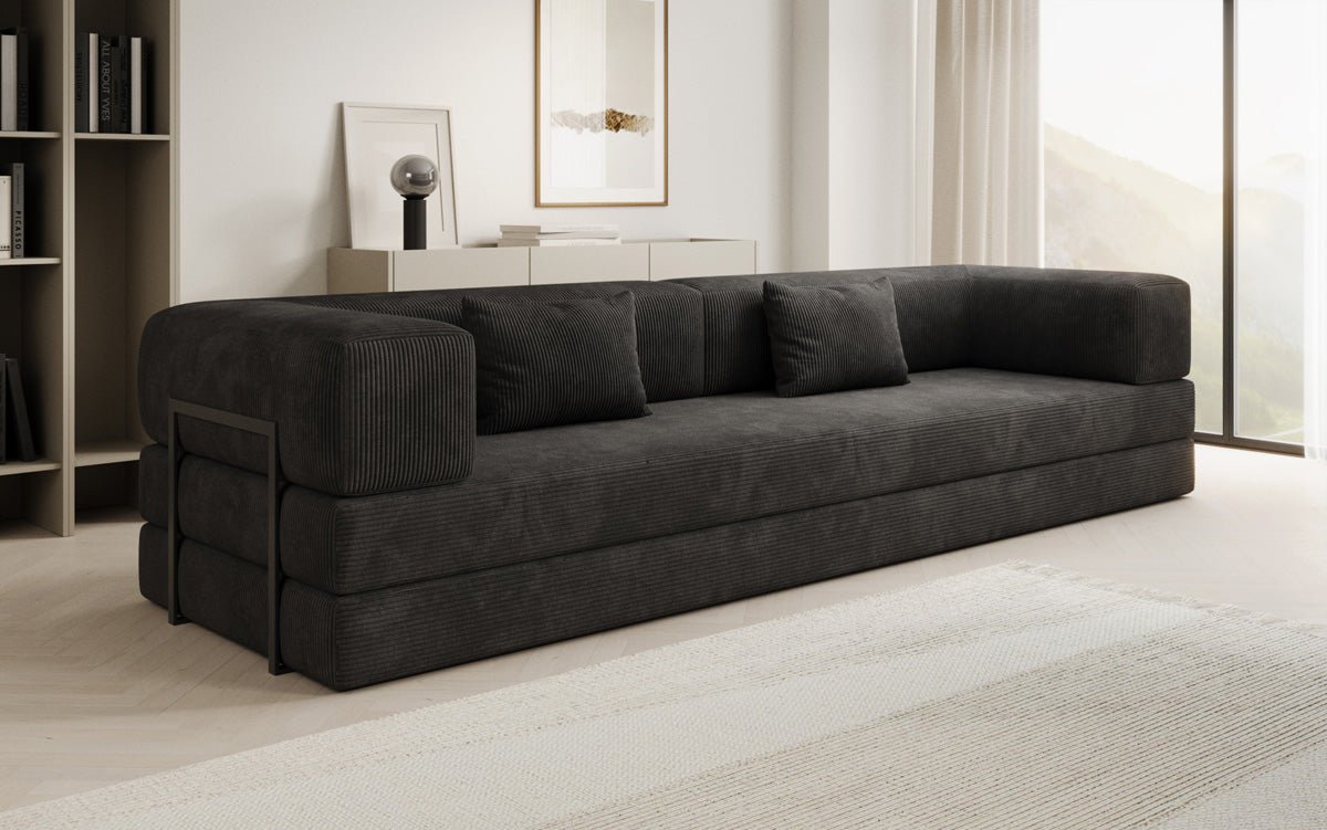 Designer Sofa Lazy 3-Seater XXL in Corduroy