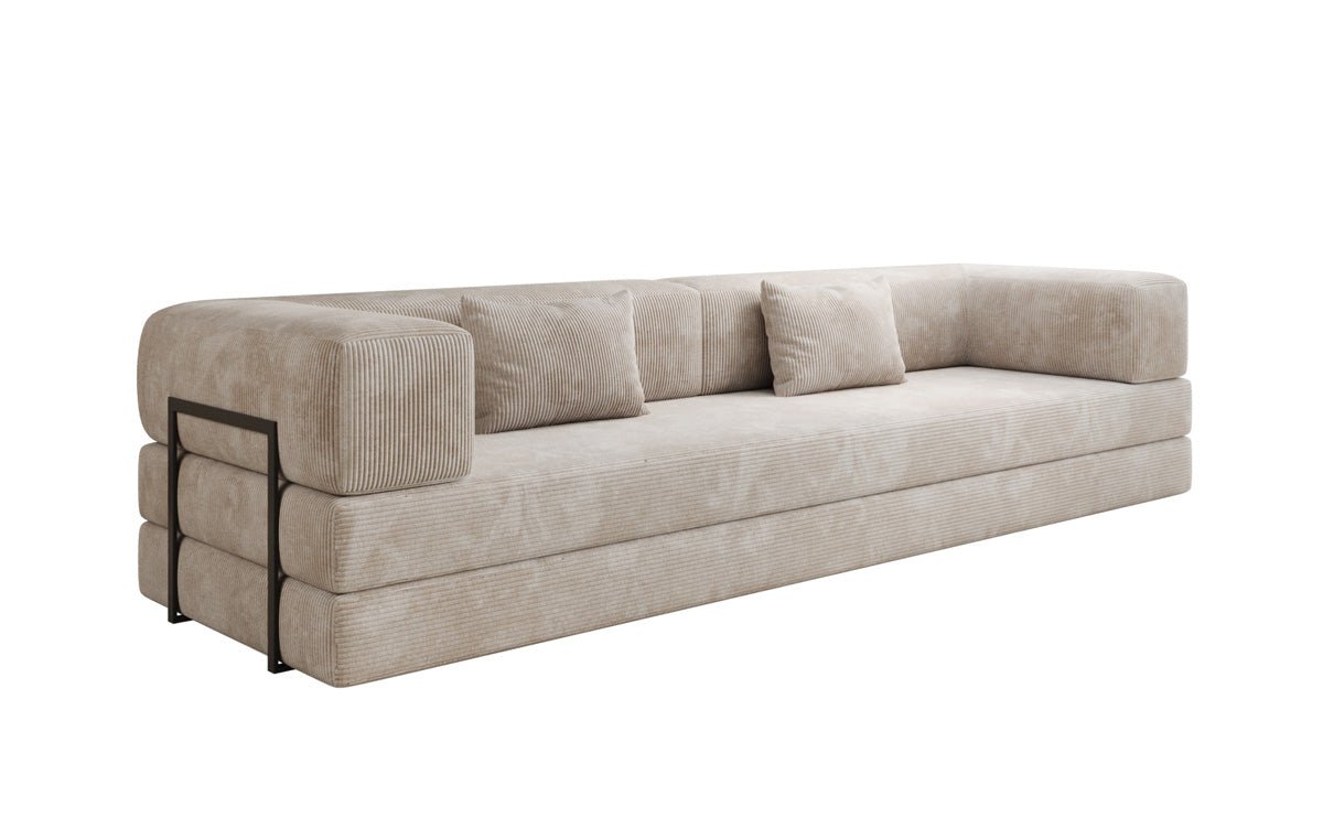 Designer Sofa Lazy 3-Seater XXL in Corduroy