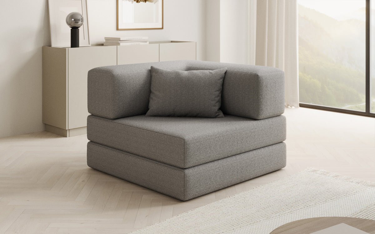 Designer Lazy Armchair in Bouclé