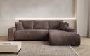 Designer corner sofa Hanna with sleeping function and storage space
