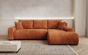 Designer corner sofa Hanna with sleeping function and storage space
