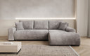 Designer corner sofa Hanna with sleeping function and storage space