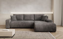 Designer corner sofa Hanna with sleeping function and storage space