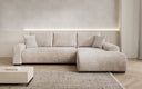 Designer corner sofa Hanna with sleeping function and storage space