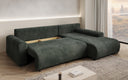Designer corner sofa Hanna with sleeping function and storage space
