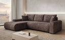 Designer corner sofa Hanna with sleeping function and storage space