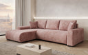 Designer corner sofa Hanna with sleeping function and storage space