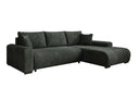 Designer corner sofa Hanna with sleeping function and storage space