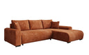 Designer corner sofa Hanna with sleeping function and storage space