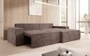 Designer corner sofa Corino in Corduroy with sleeping and folding function