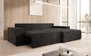 Designer corner sofa Corino in Corduroy with sleeping and folding function