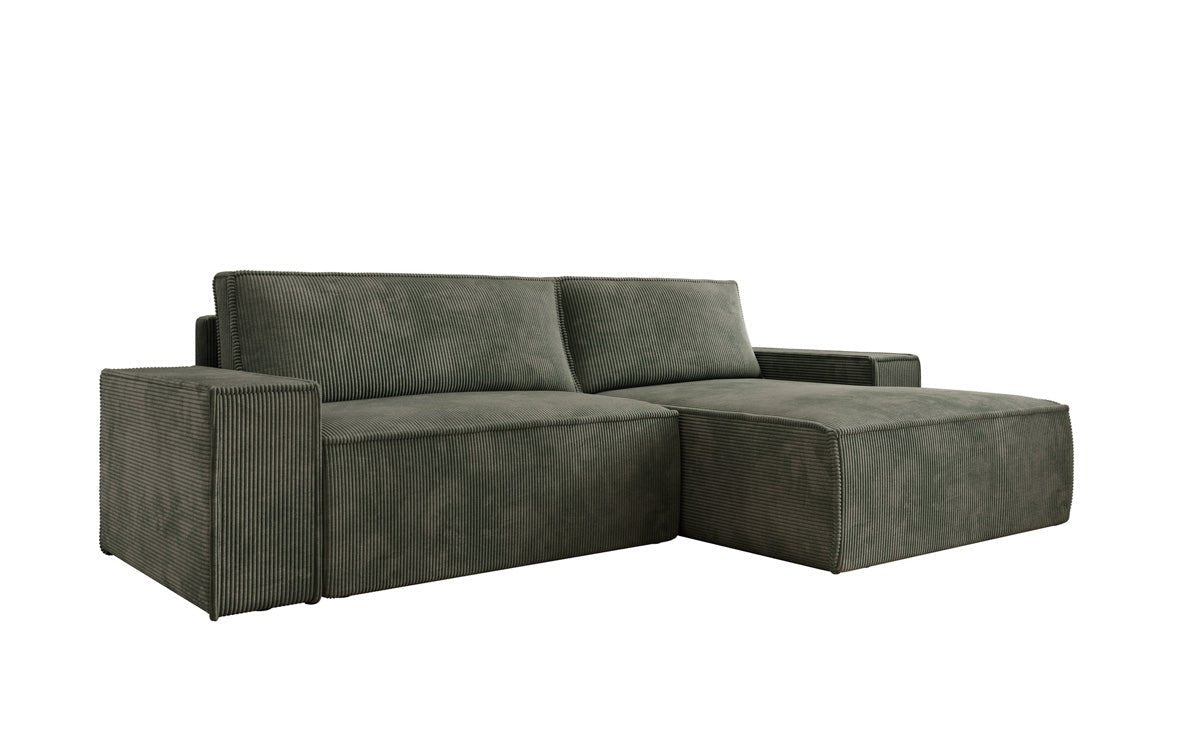Designer Corino Sofa in Corduroy with Sleeping and Folding Function