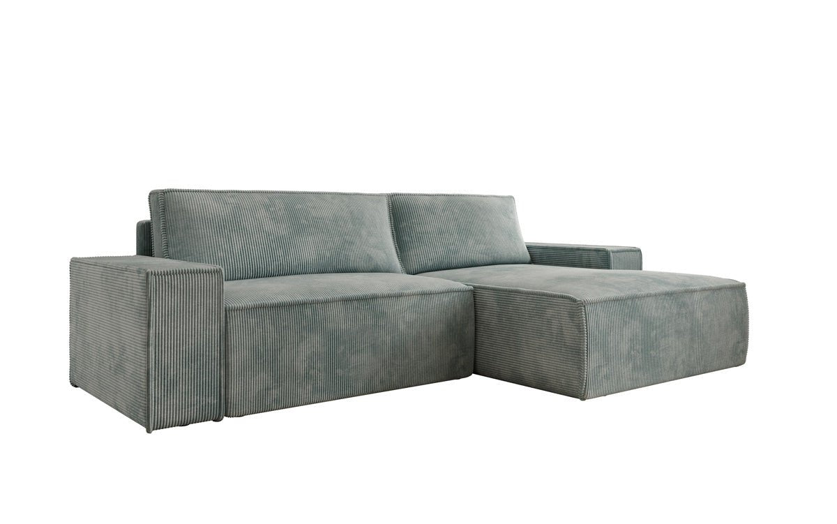 Designer Corino Sofa in Corduroy with Sleeping and Folding Function