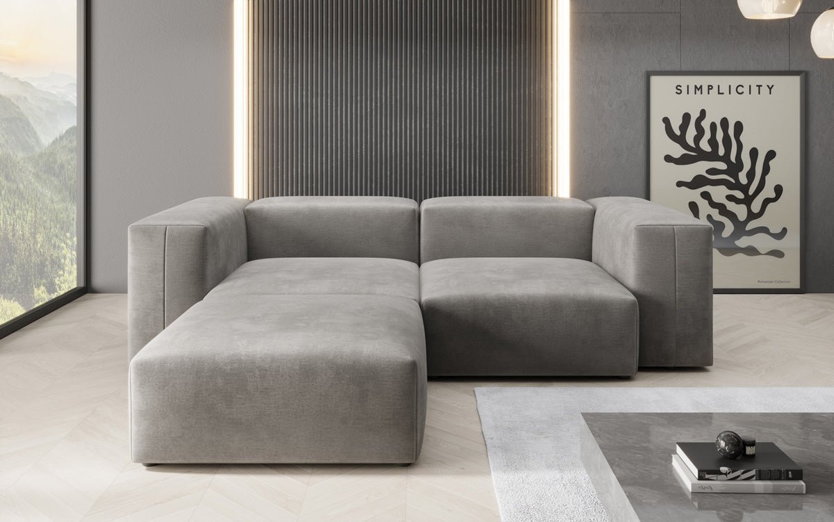Designer L Sofa Snug Mini in Velvet
