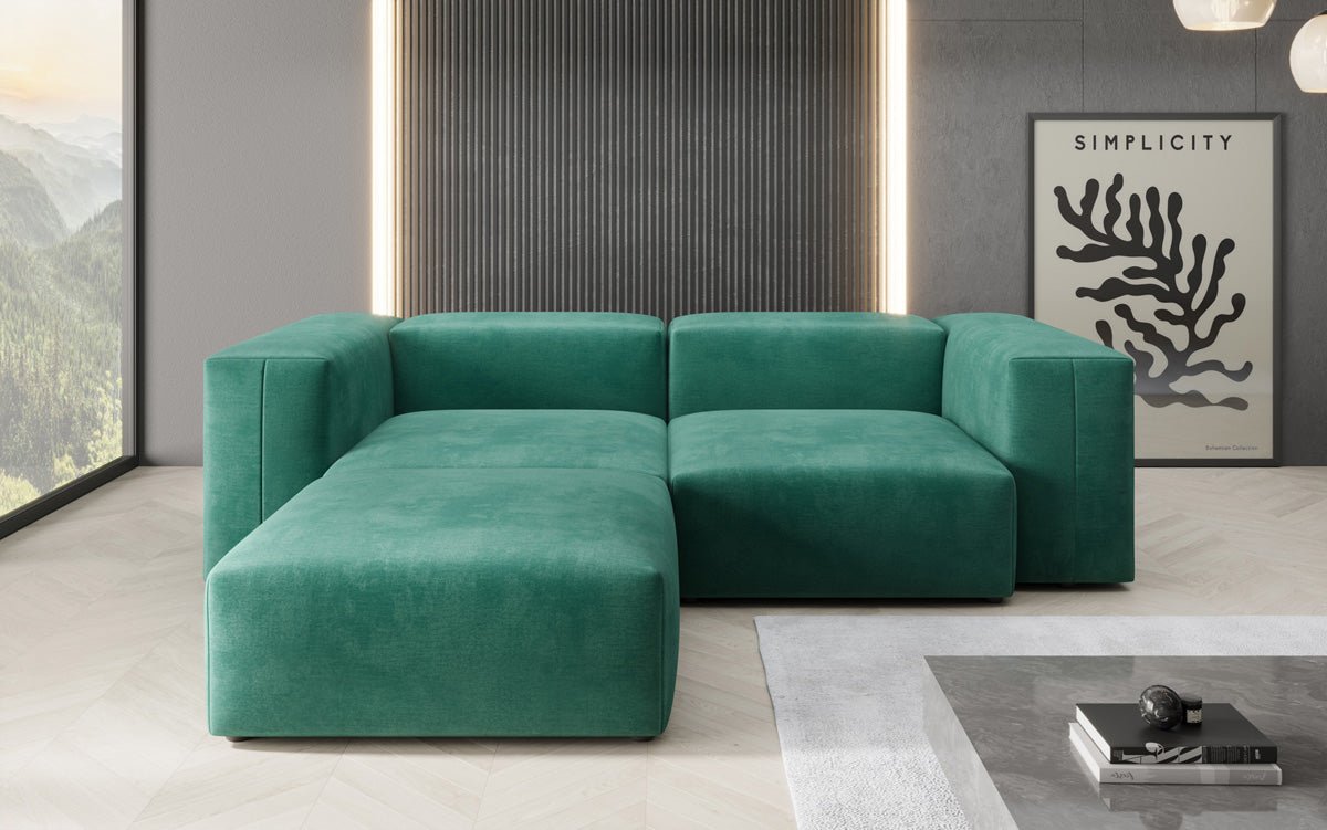 Designer L Sofa Snug Mini in Velvet
