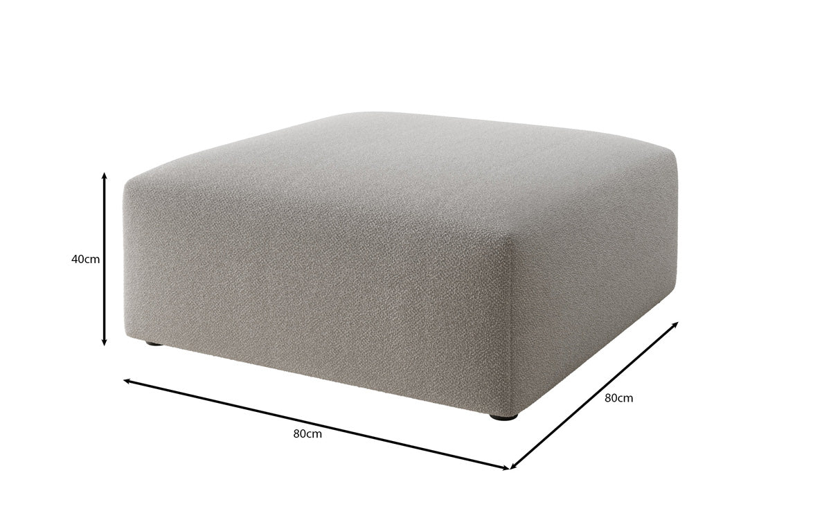 Beistellhocker 80 cm Snug aus Bouclé
