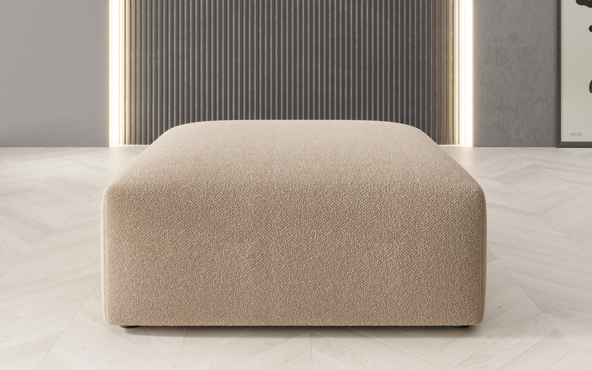 Beistellhocker 80 cm Snug aus Bouclé