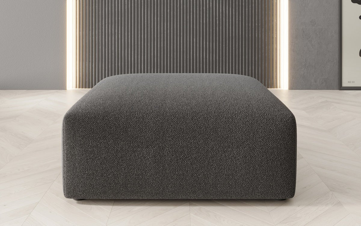 Beistellhocker 80 cm Snug aus Bouclé
