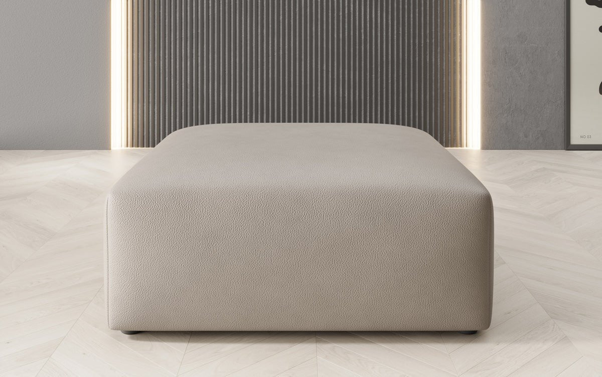 Beistellhocker 80 cm Snug aus Echtleder