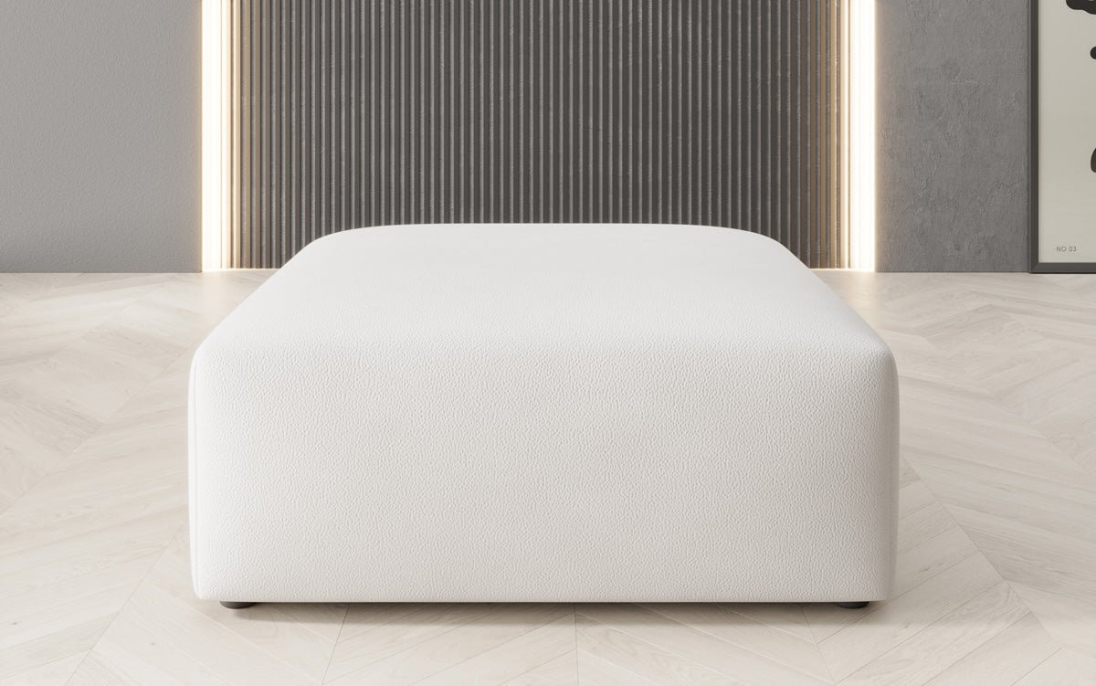 Beistellhocker 80 cm Snug aus Echtleder
