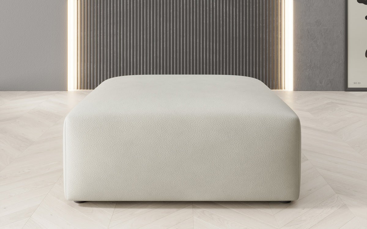 Beistellhocker 80 cm Snug aus Echtleder