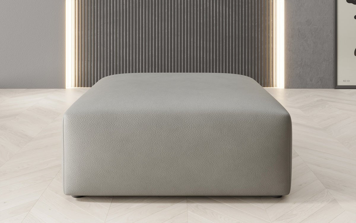 Beistellhocker 80 cm Snug aus Echtleder