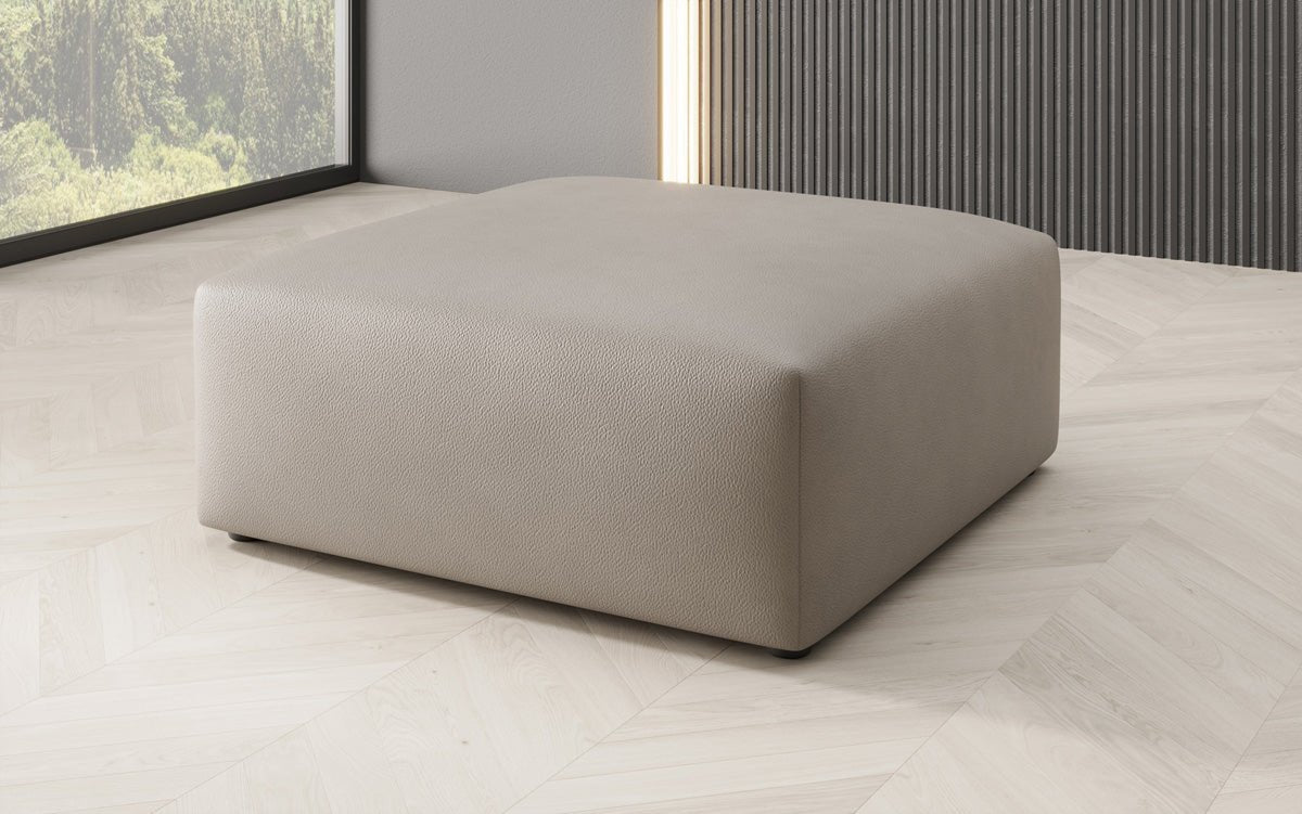 Beistellhocker 80 cm Snug aus Echtleder