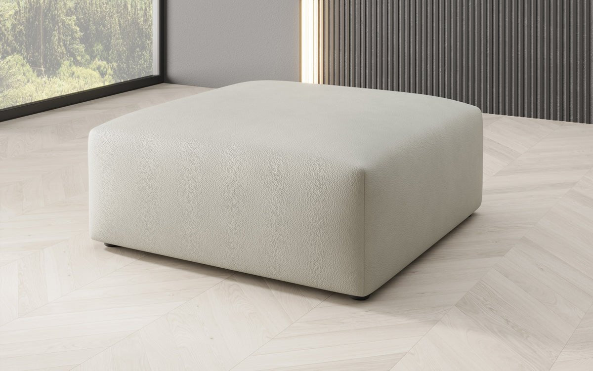 Beistellhocker 80 cm Snug aus Echtleder