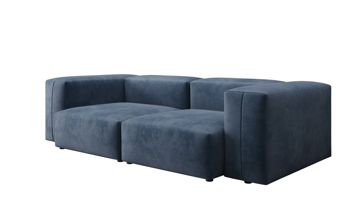 Designer 2-Seater Sofa Snug in Velvet
