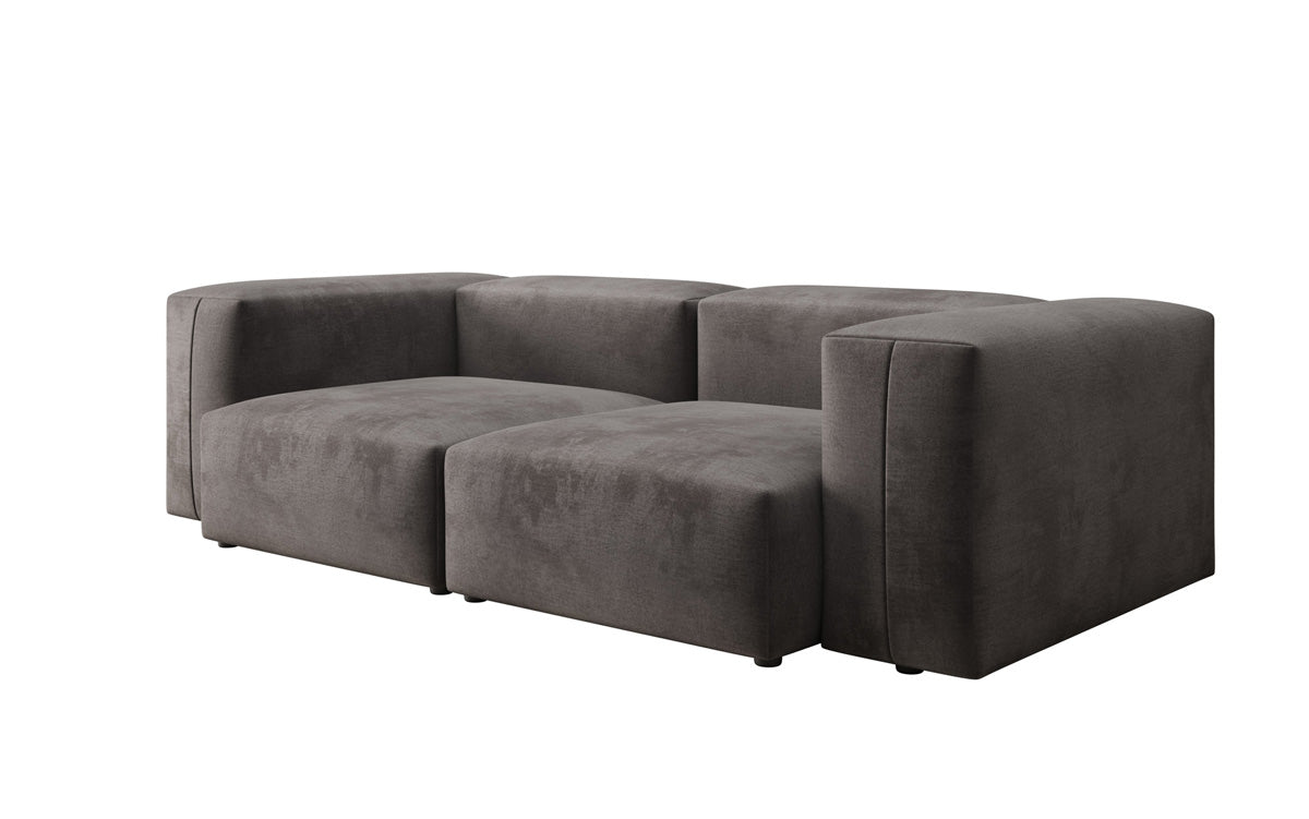 Designer 2-Seater Sofa Snug in Velvet