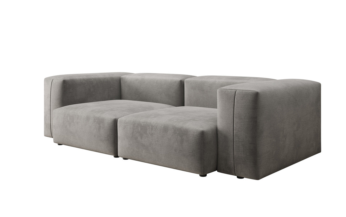 Designer 2-Seater Sofa Snug in Velvet