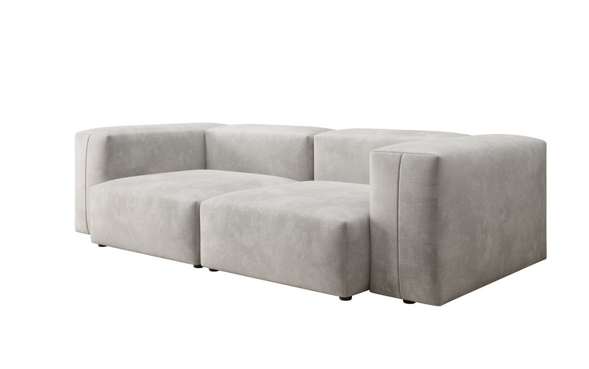 Designer 2-Seater Sofa Snug in Velvet