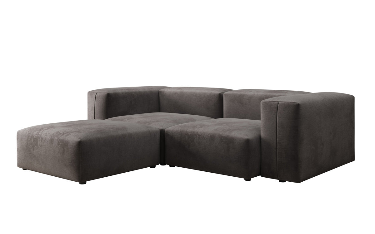 Designer L Sofa Snug Mini in Velvet