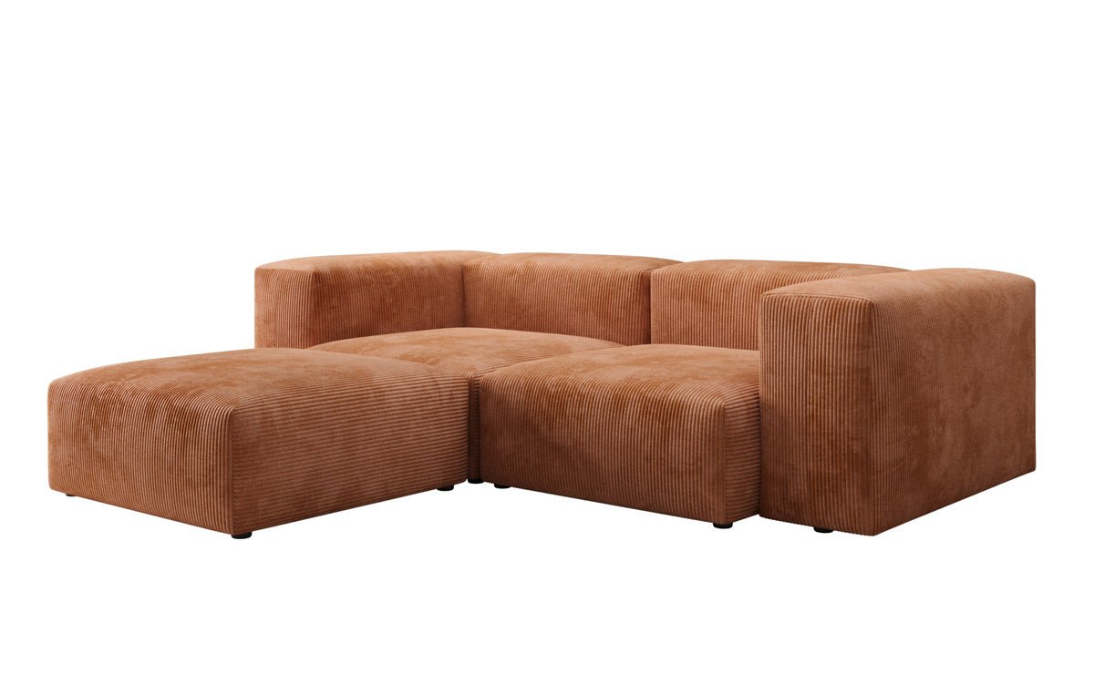 Designer L-shaped Sofa Snug Mini in Cord