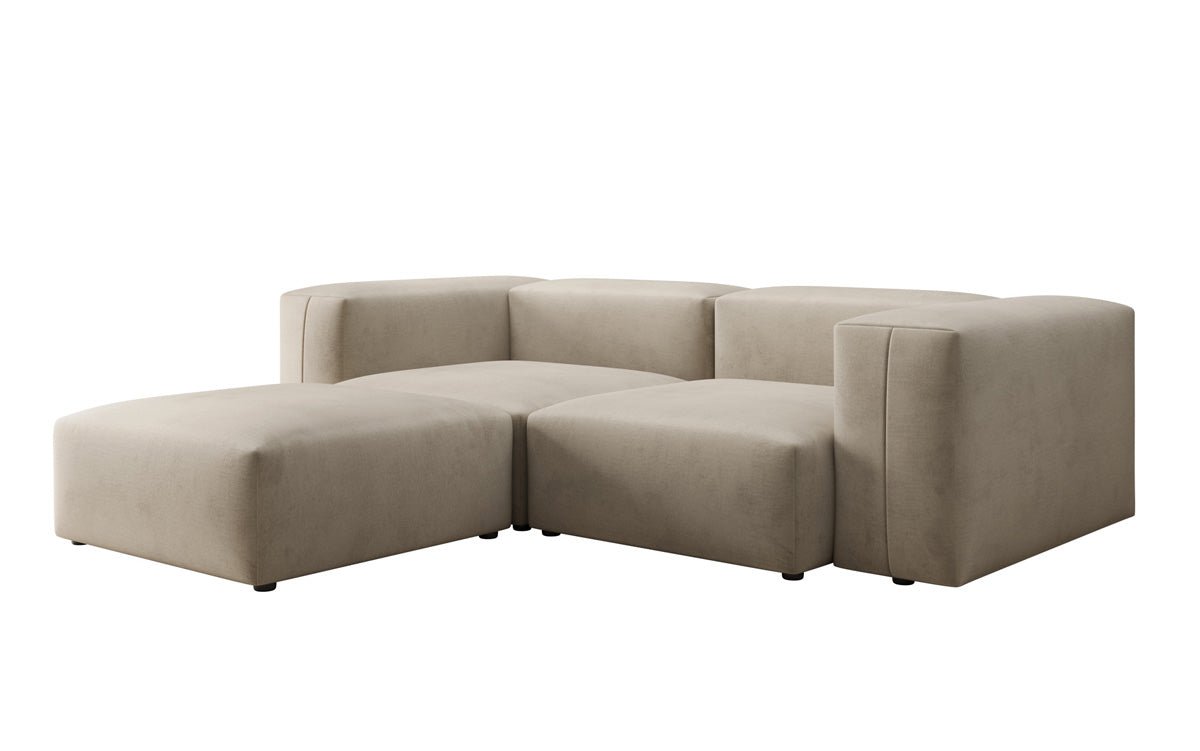 Designer L Sofa Snug Mini in Velvet