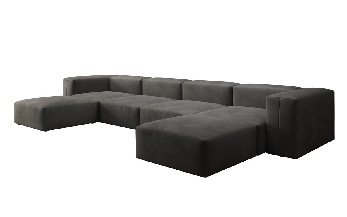 Designer U Sofa Snug in velvet
