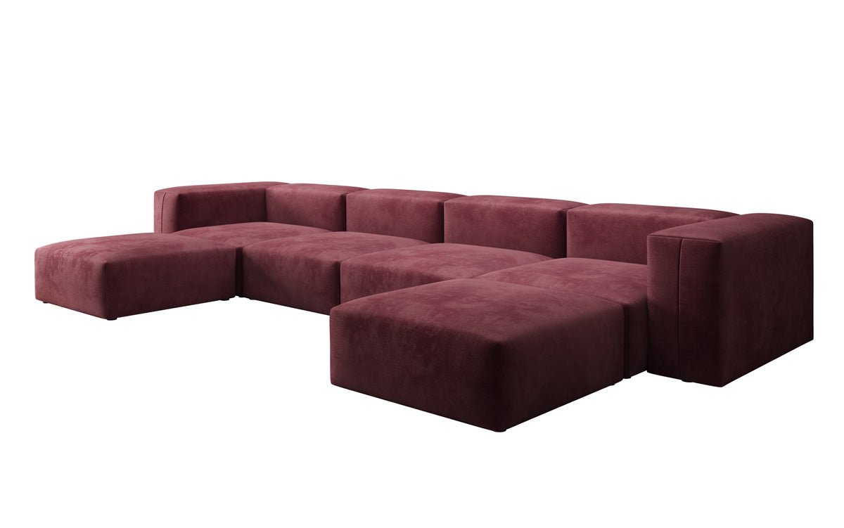 Designer U Sofa Snug in velvet