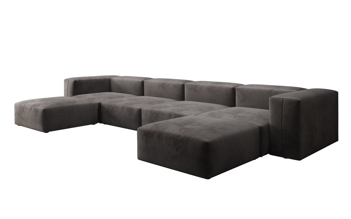 Designer U Sofa Snug in velvet