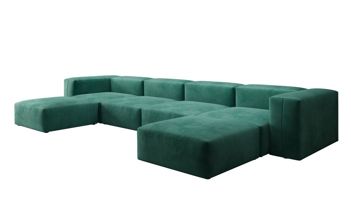 Designer U Sofa Snug in velvet