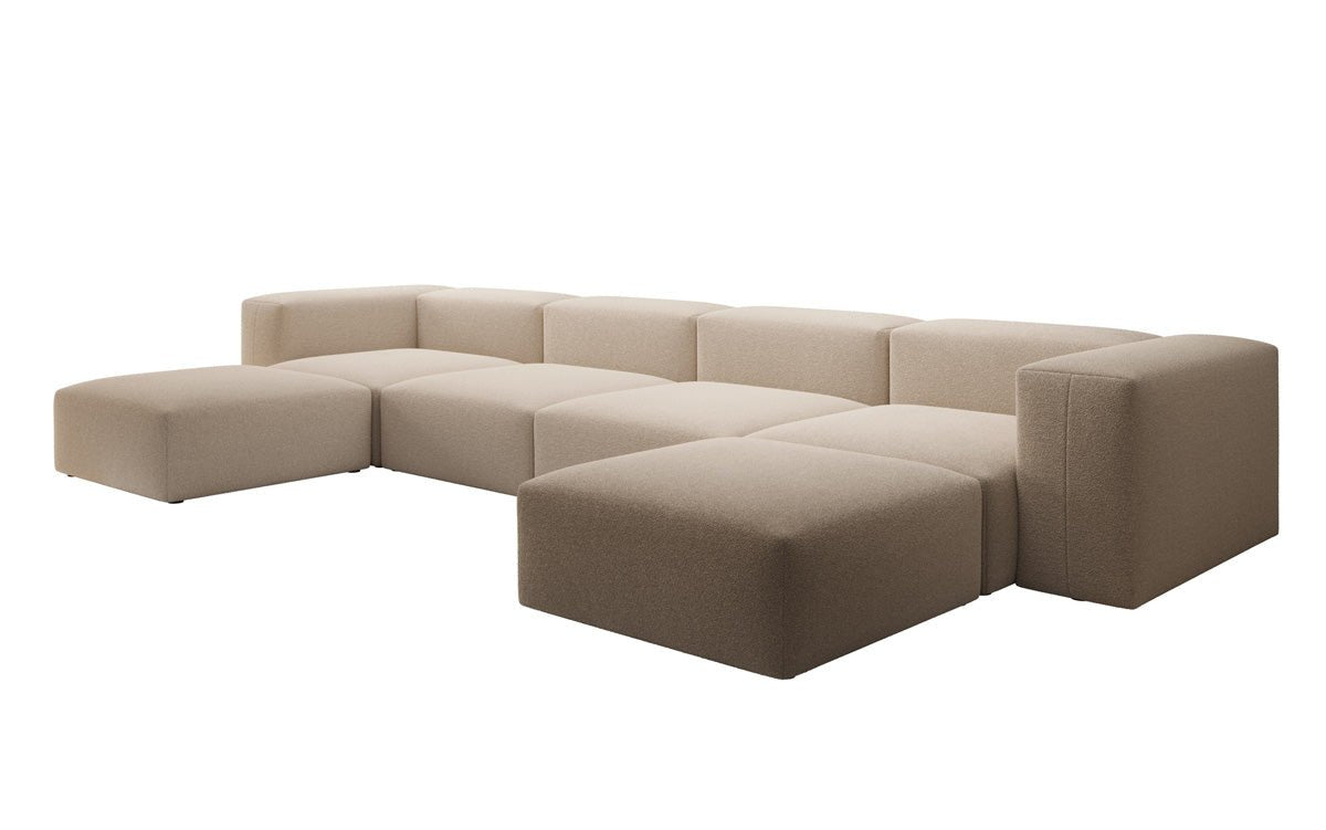 Designer U Sofa Snug in Bouclé