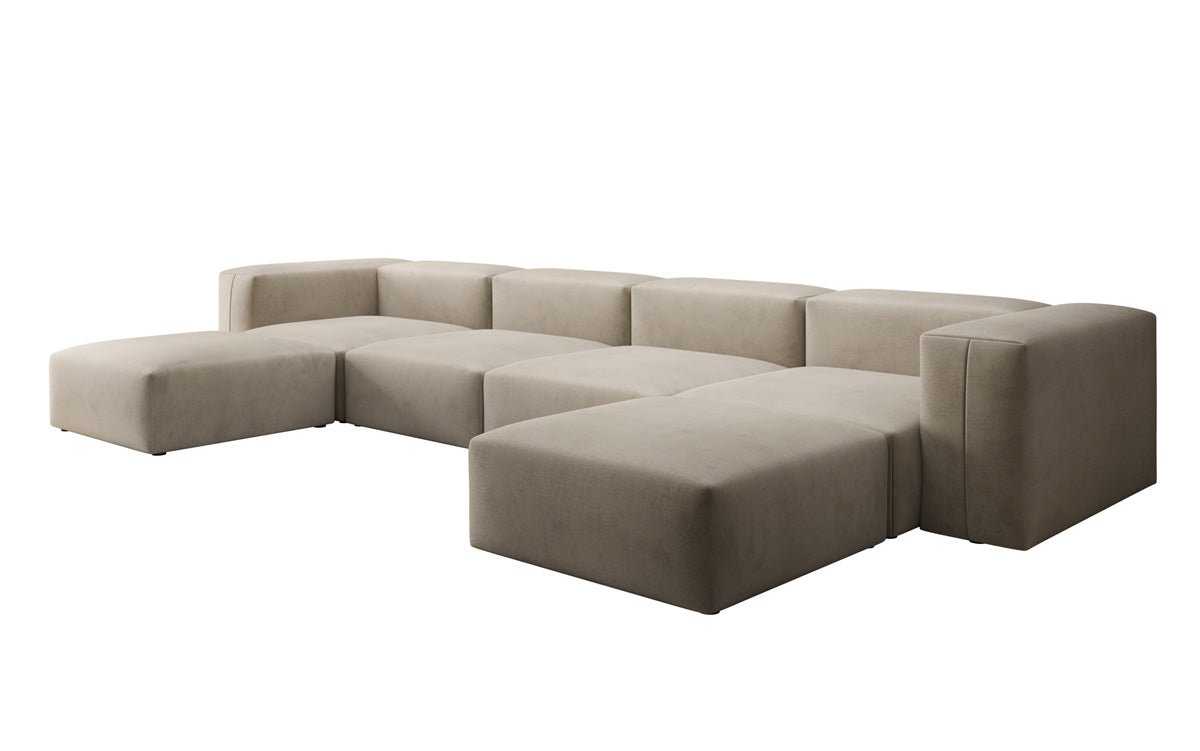 Designer U Sofa Snug in velvet