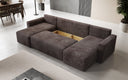 Designer Sofa Melva U mit Schlaf- und Klappfunktion in Cord