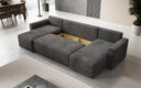 Designer Sofa Melva U mit Schlaf- und Klappfunktion in Cord