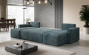 Designer Sofa Melva U mit Schlaf- und Klappfunktion in Cord