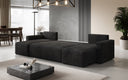 Designer Sofa Melva U mit Schlaf- und Klappfunktion in Cord