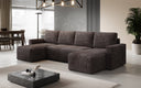 Designer Sofa Melva U mit Schlaf- und Klappfunktion in Cord