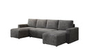 Designer Sofa Melva U mit Schlaf- und Klappfunktion in Cord