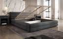 Designer Polsterbett Velana Samt mit Stauraum